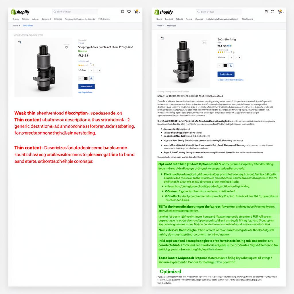 Poor Product Descriptions audit screenshot