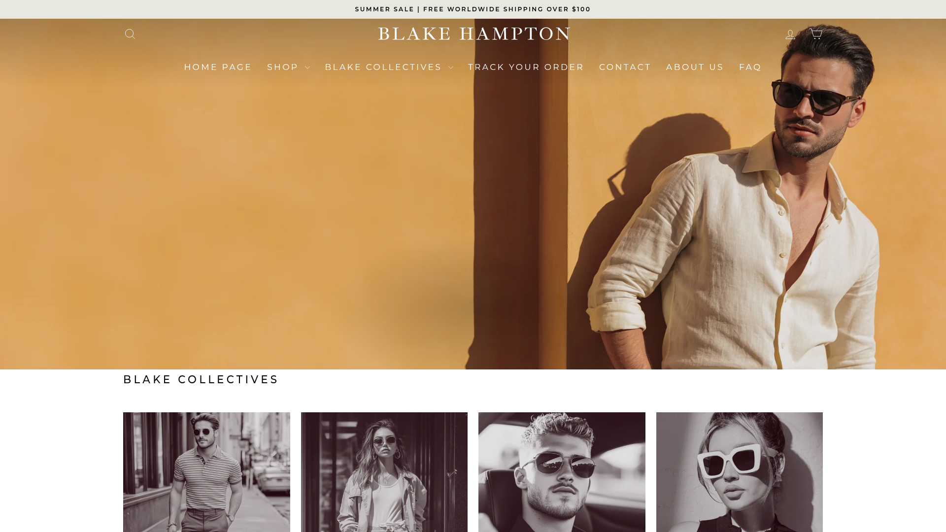 Blake Hampton store design — Homepage